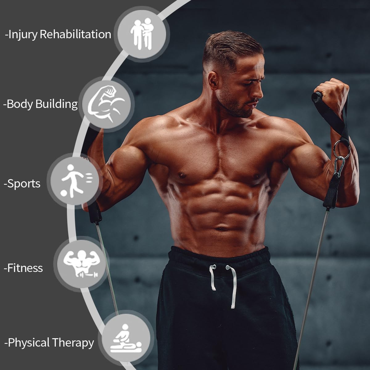 VEICK Resistance Bands, Exercise Bands, Workout Bands, Resistance Bands for Working Out with Handles for Men and Women, Exercising Bands for Fitness Weights Work Out at Home