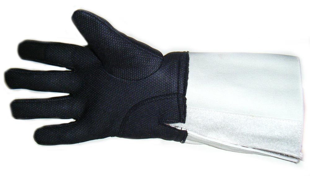 Physical Chess Fencing Washable Glove with Epee Black Palm and Printed Back of Hand