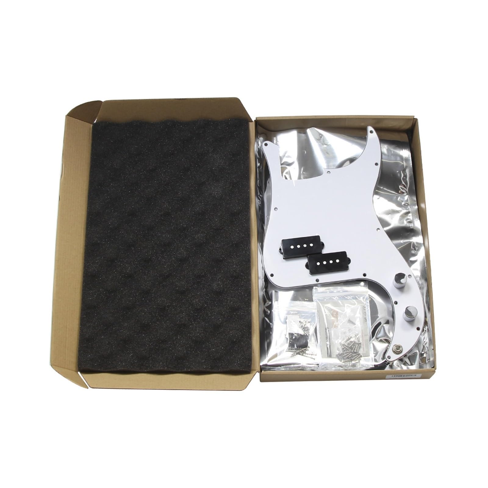 Cargado precableado De Placa De Protección Pastilla De Golpeador De Bajo Precableado Blanco De 3 Capas Alnico 5 para Bajo De 4 Cuerdas PB