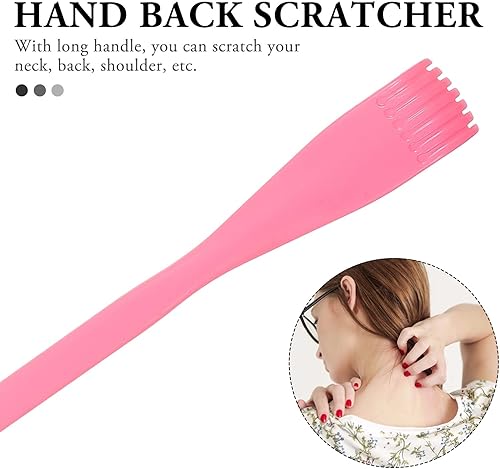 Miniatura 2 de Healifty Rascador de espalda portátil, 2 unidades, de ABS, mango largo, telescópico, para mujeres, niños y uso doméstico (color al azar)