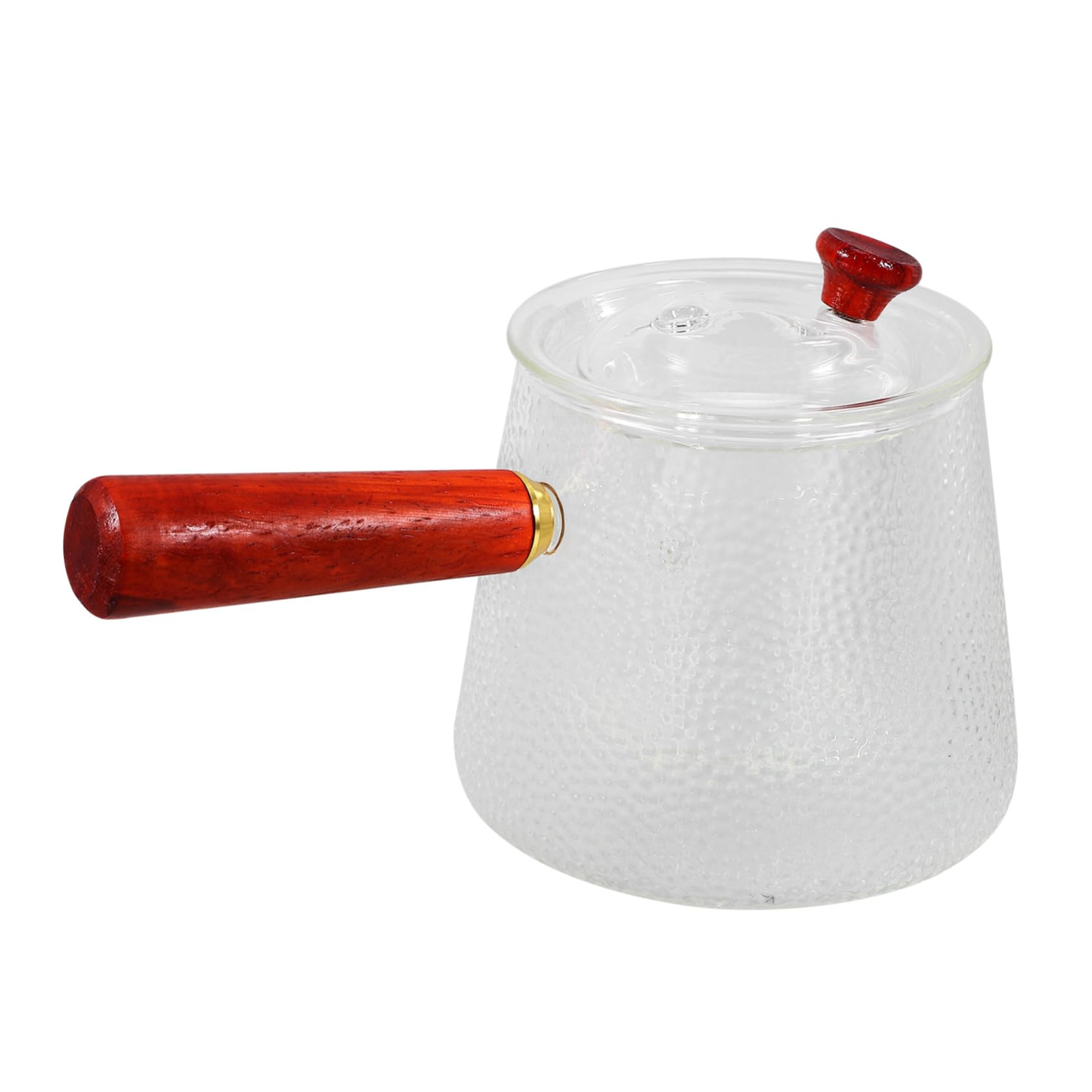 ULTECHNOVO Glaskessel mit Seitlichem Griff Teekanne aus Glas für Losen Tee Teebereiter mit Komfortablem Griff für Zuhause und Partys