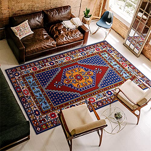 EUYXCRV Teppich Boho-Stil, Wohnzimmer-Teppich, Schlafzimmer-Teppich, Weicher Kristall-Samt,...