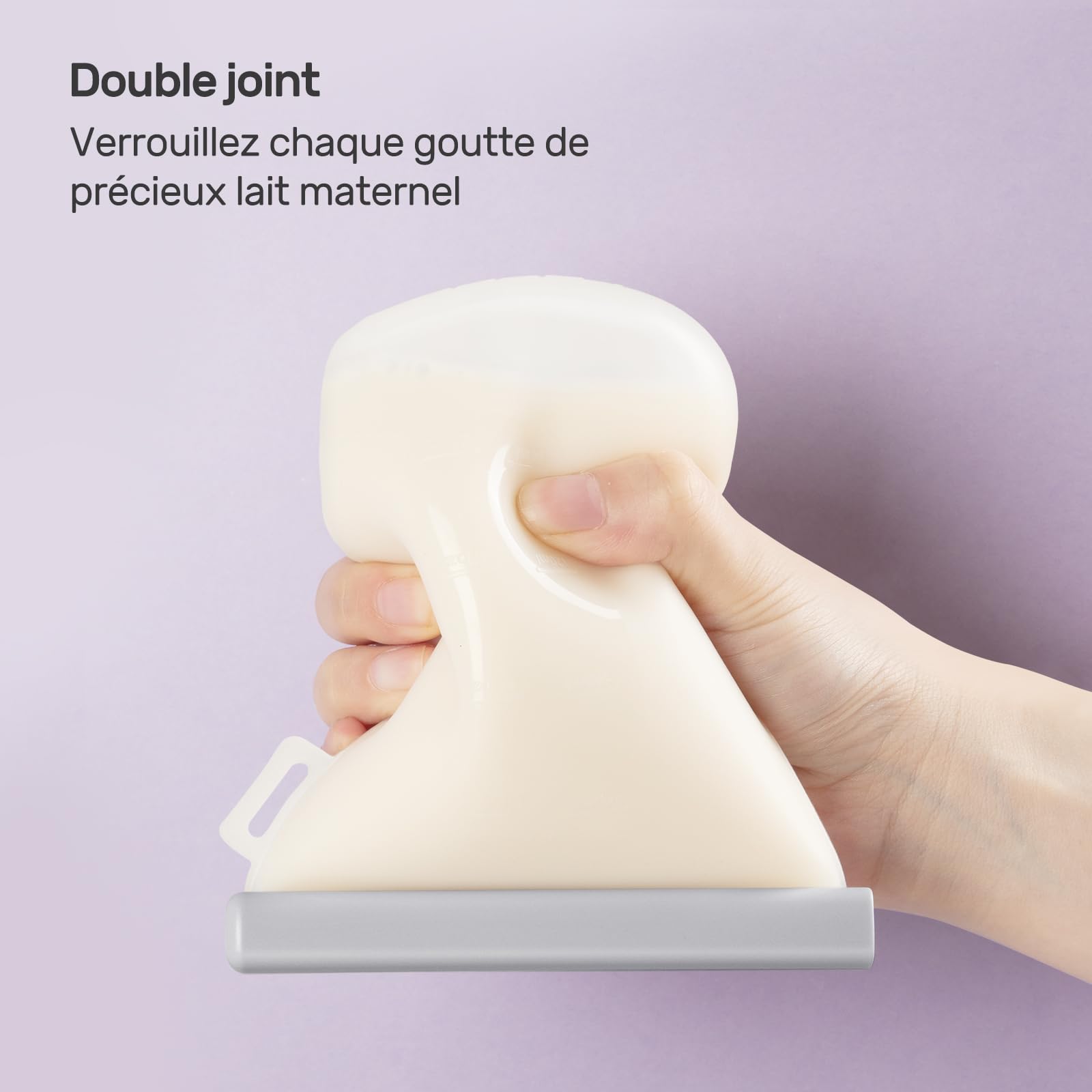 Nuliie Silicone Sachet Conservation Lait Maternelle Lot de 7, 12oz/360ml Doublement Étanches Sac Congelation Lait Maternel, Sans BPA Sacs à Lait Autoportants pour L'allaitement
