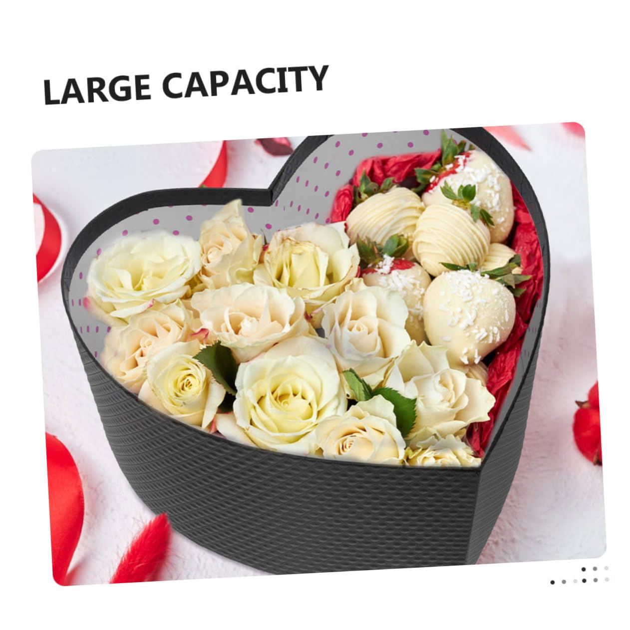 DECOMELODY 2stücke Herzförmige Geschenkboxen Für Blumenarrangements Kreative Verpackung Für Valentinstag Schwarze Geschenkverpackung Für Süßigkeiten Und Schmuck Für Hochzeiten Und