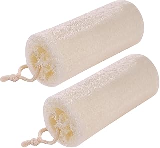Organic Natural Loofah Sponge (2 Pack), 6“ Natural Loofah Exfoliating Body Scrubber Egyptian Loofa Eco Friendly 100% All Natural luffa Cleaning for Skin Care Bath Spa Shower Deep Clean Men Women