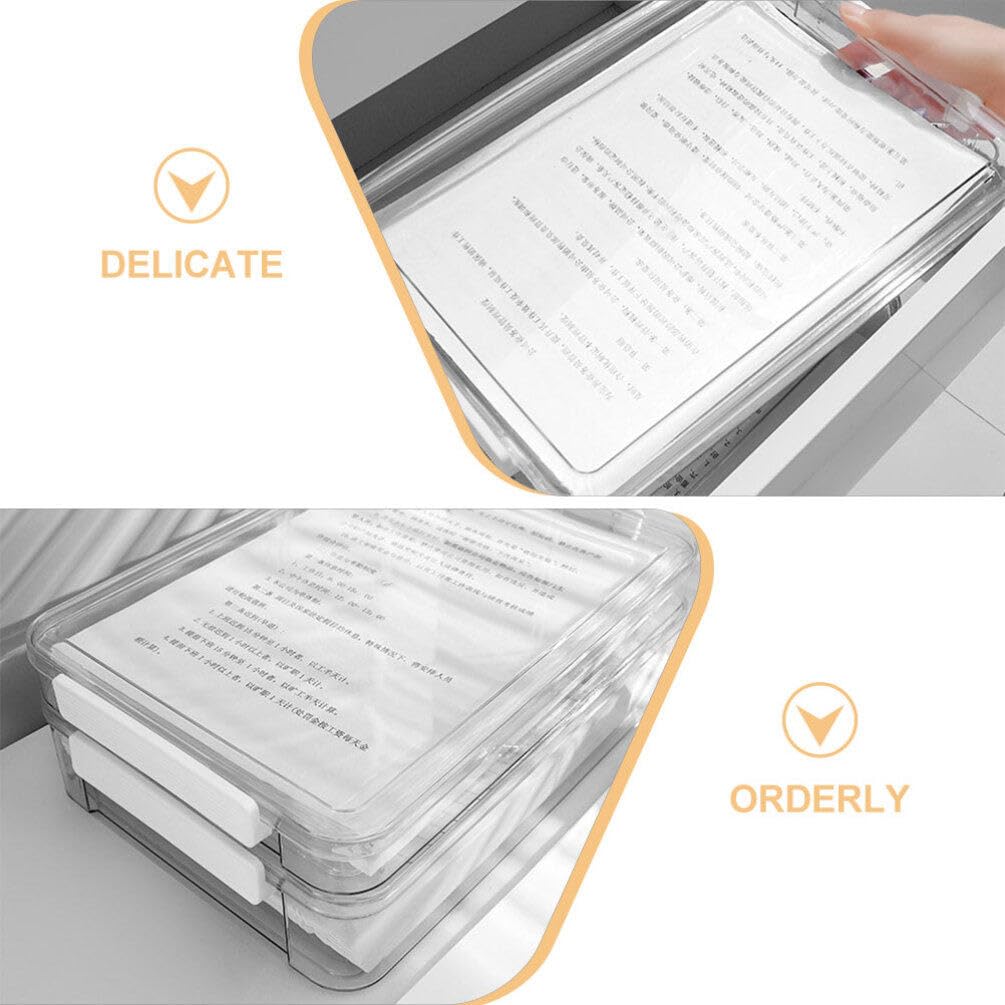 LALAFINA 2stücke Dokumenten-organizer Box Teiliges Transparente Aufbewahrung Für Reiseunterlagen Karten Und Zertifikate Leicht Tragbar Pet-material Für Büro Und Unterwegs