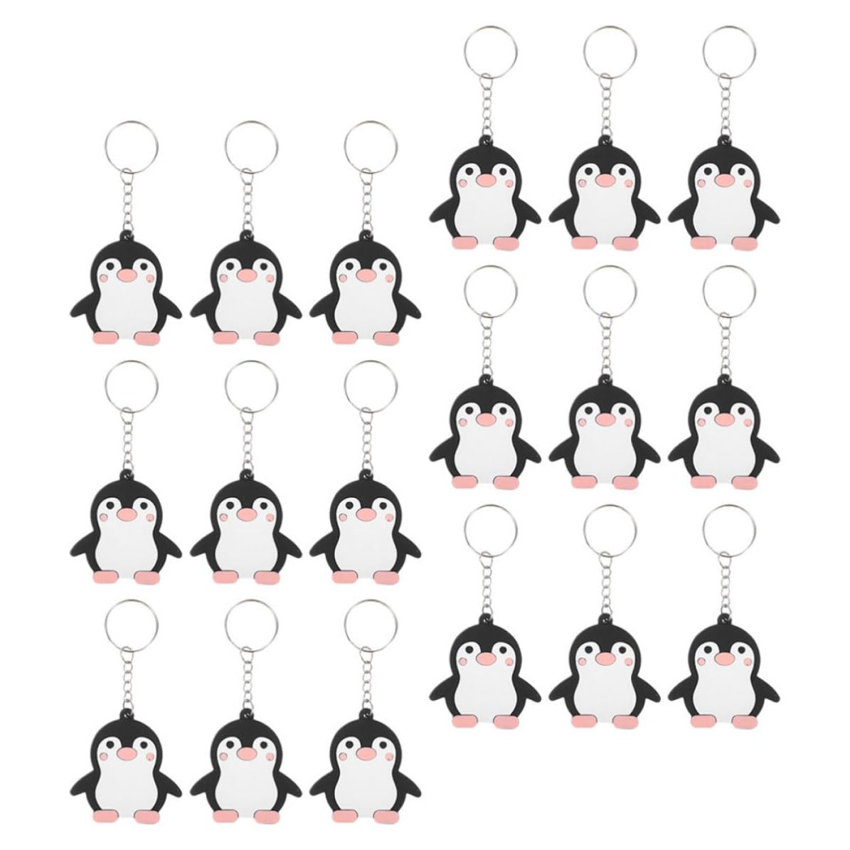 Llaveros de pingüino decorativos resistentes para mochilas de niños 8