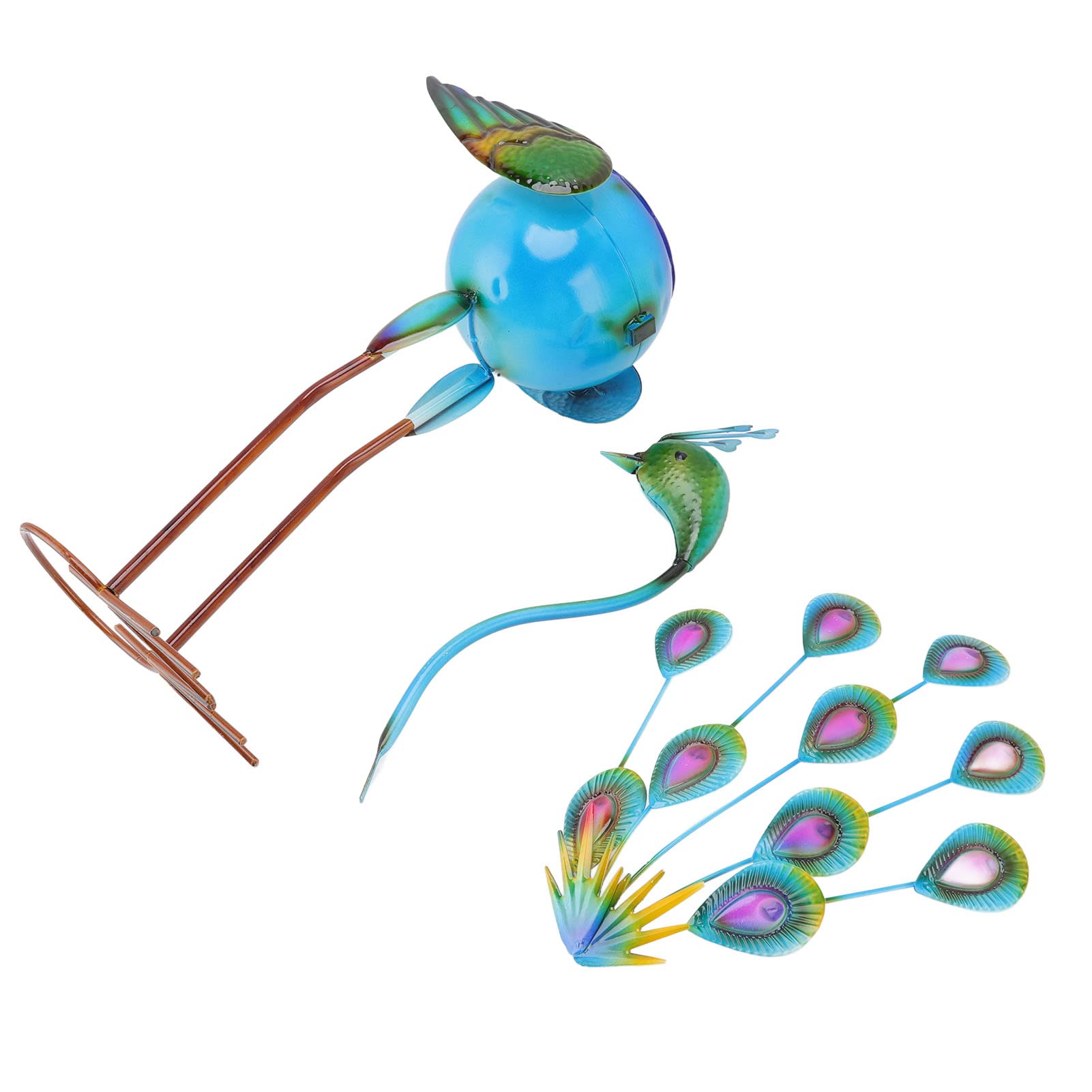 Peacock Plant Pot, 28,7in Metalowy Garnek Z Kwiatem Zwierząt, Dekoracje Ogrodowe Pawie do Dekoracji Zewnętrznej, Trawnik, Patio, Podwórko, Ścieżka