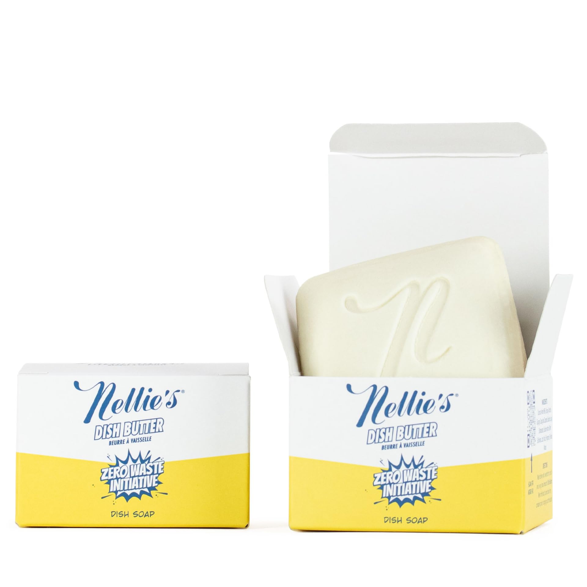 Nellie's Dish Butter Refill - Semi-Solid Dish Soap Block Alternative - Light Lemongrass Scent - Easy Refill for Dish Butter Container - (2 Pack) - (