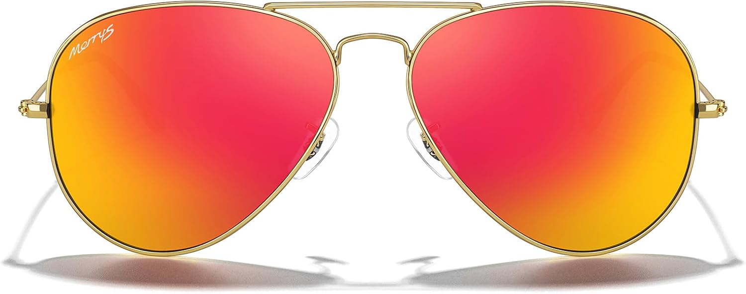MERRY'S Classic Polarized Aviator Sunglasses for Men Women S6025 - Image 2