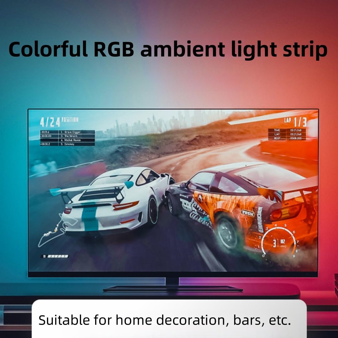 Dietro La Tv Luci Led 2835rgb Kit Striscia Luminosa 5050 Bassa Tensione Striscia Morbida Luce Tv Retroilluminazione Sincronizzazione Con Schermo Bluetooth Wifi Telecomando Luce Ambiente(5050-450RGB-15