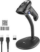 Vista 11 de NetumScan - Escáner de código de barras inalámbrico 1D 2D con soporte, escáner de código QR automático portátil compatible con escaneo de pantalla