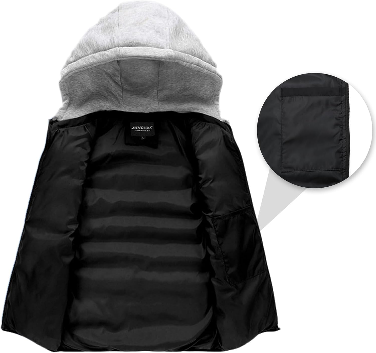 Gilet Smanicato Uomo Trapuntato Bicolore - Giubbotto Imbottito Leggero Antivento