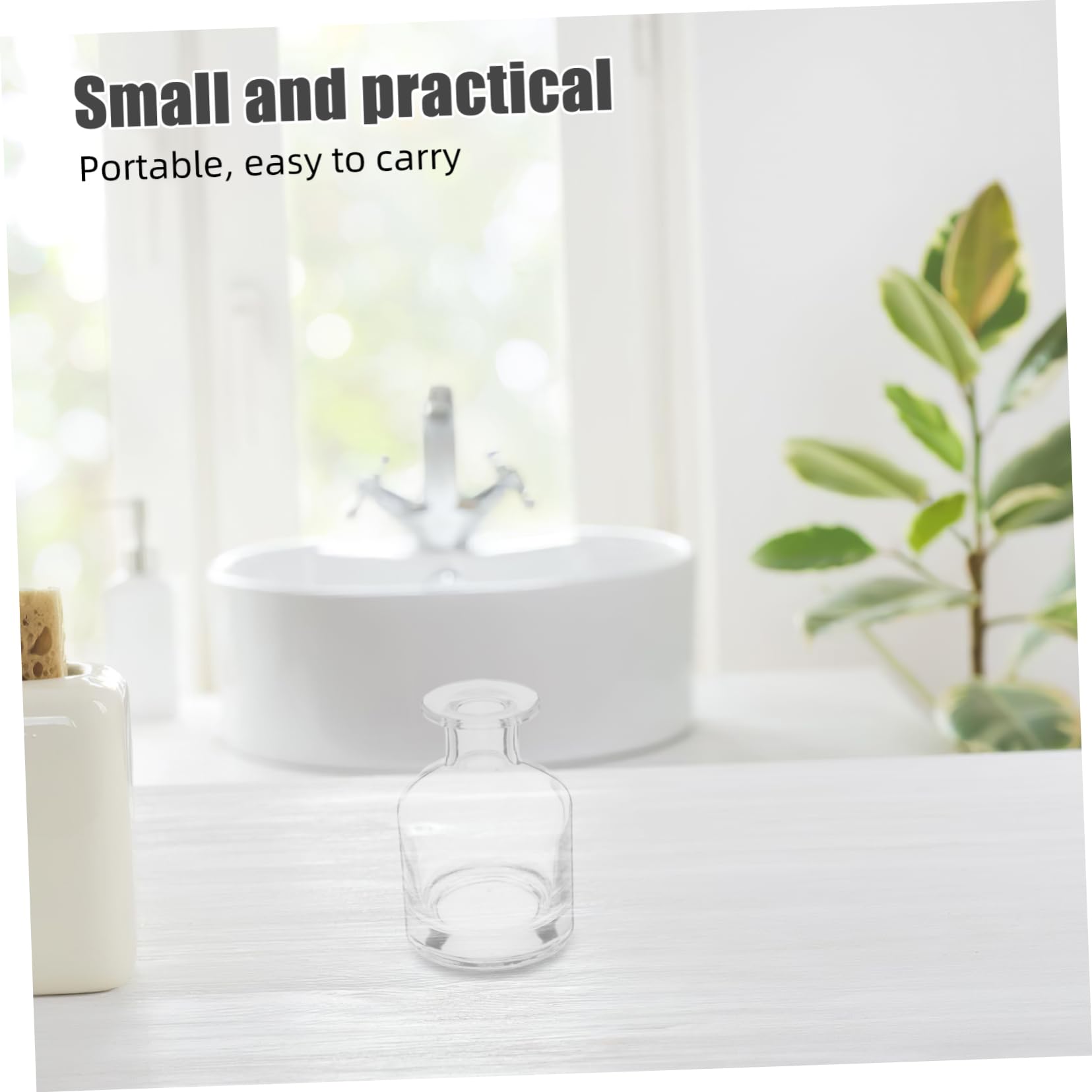 4 Pièces Bouteille Diffuseur Verre Cylindrique Rechargeable et Portable pour Huiles Essentielles Flacon Vide Élégant pour Diffuseur à Maison et Voiture Lot