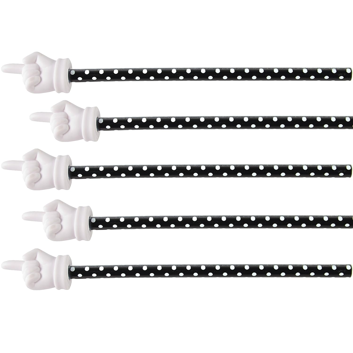Teacher Created Resources Black Polka Dots Hand Pointer, Pack of 5