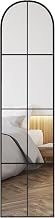 HOMCOM Large Mirror Full Length 40 x 160cm Wall Mirror or Arched Base Metal Frame Explosion Proof Film for Bedroom Living Room Wardrobe