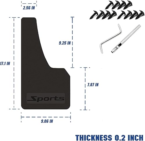 Miniatura 7 de Tamaño estándar universal de pegamento suave resistente protección contra salpicaduras de barro - Protección contra suciedad y aguanieve, 4