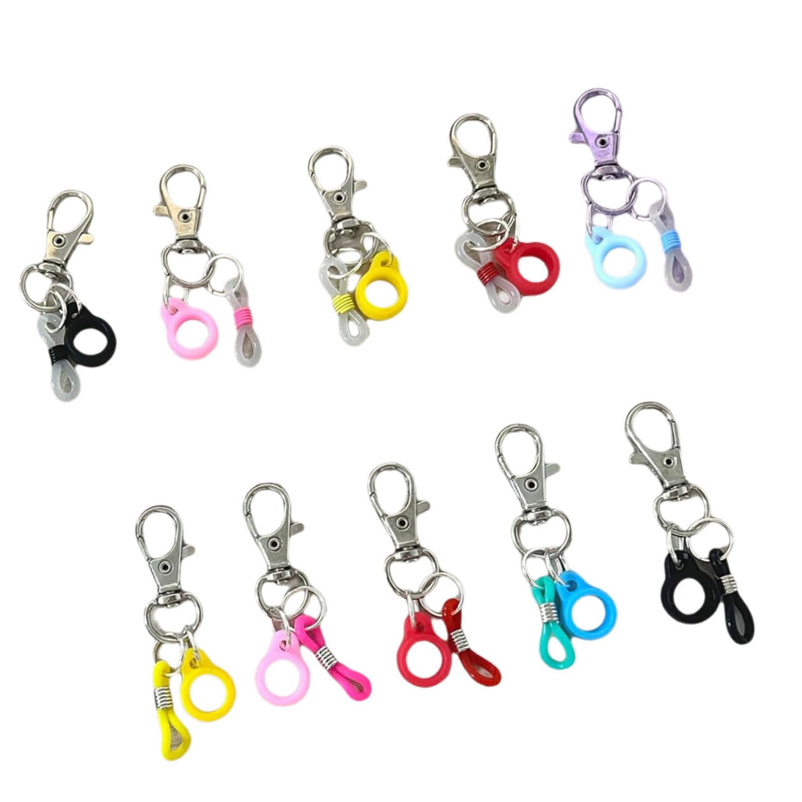 HANCLE 6Pieces Silicone Pen Clips with Lobster Clasp Convenien Lanyards Pen Holder Clips Badge Reels Accessories for Nurses Silicone Clip