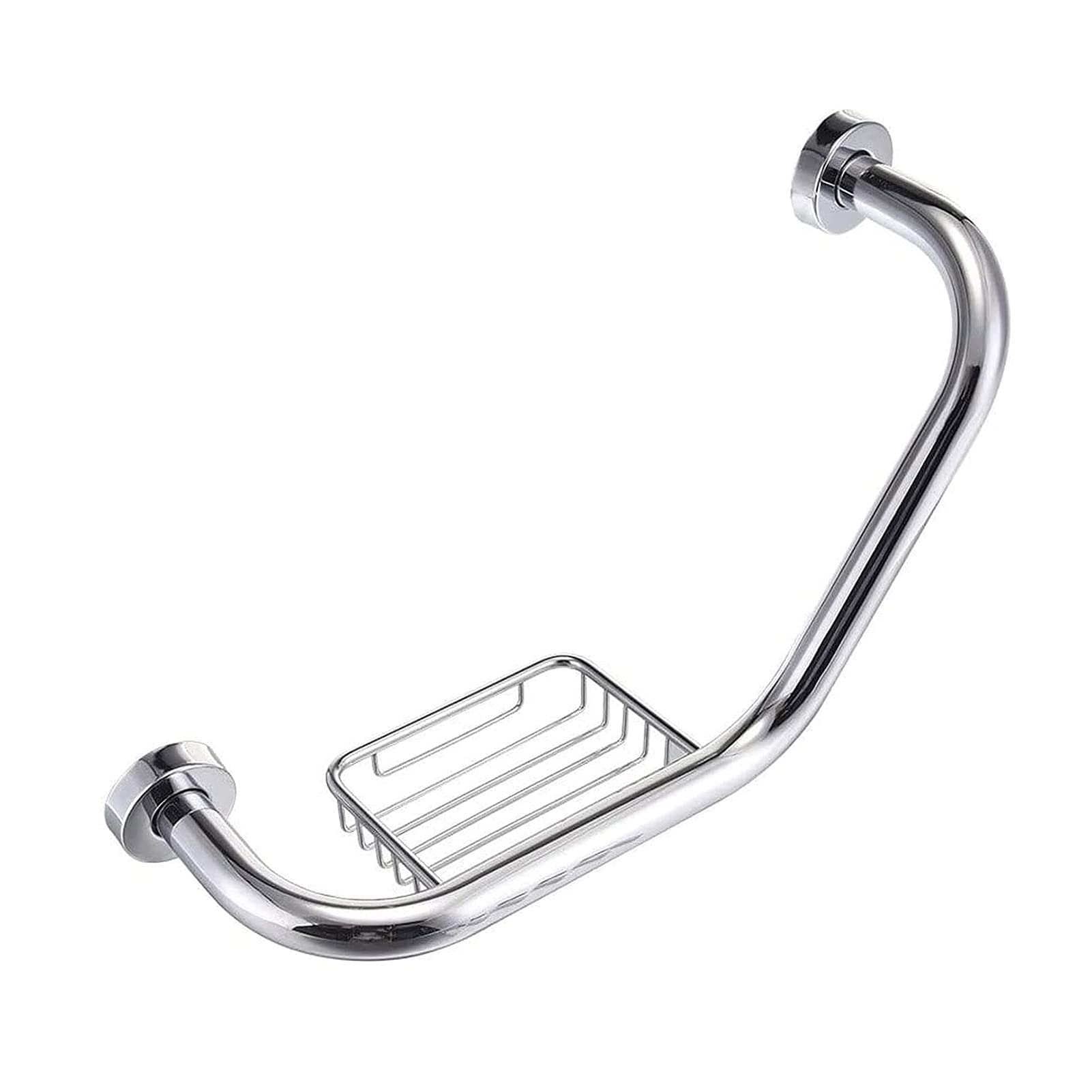 FKXSXAZ Stainless Steel Bathroom Grab Bar, with Soap Holder Bathtub Arm Safety Handle Bath Shower Tub Elderly Anti Slip Handrail Anti-slip Bar