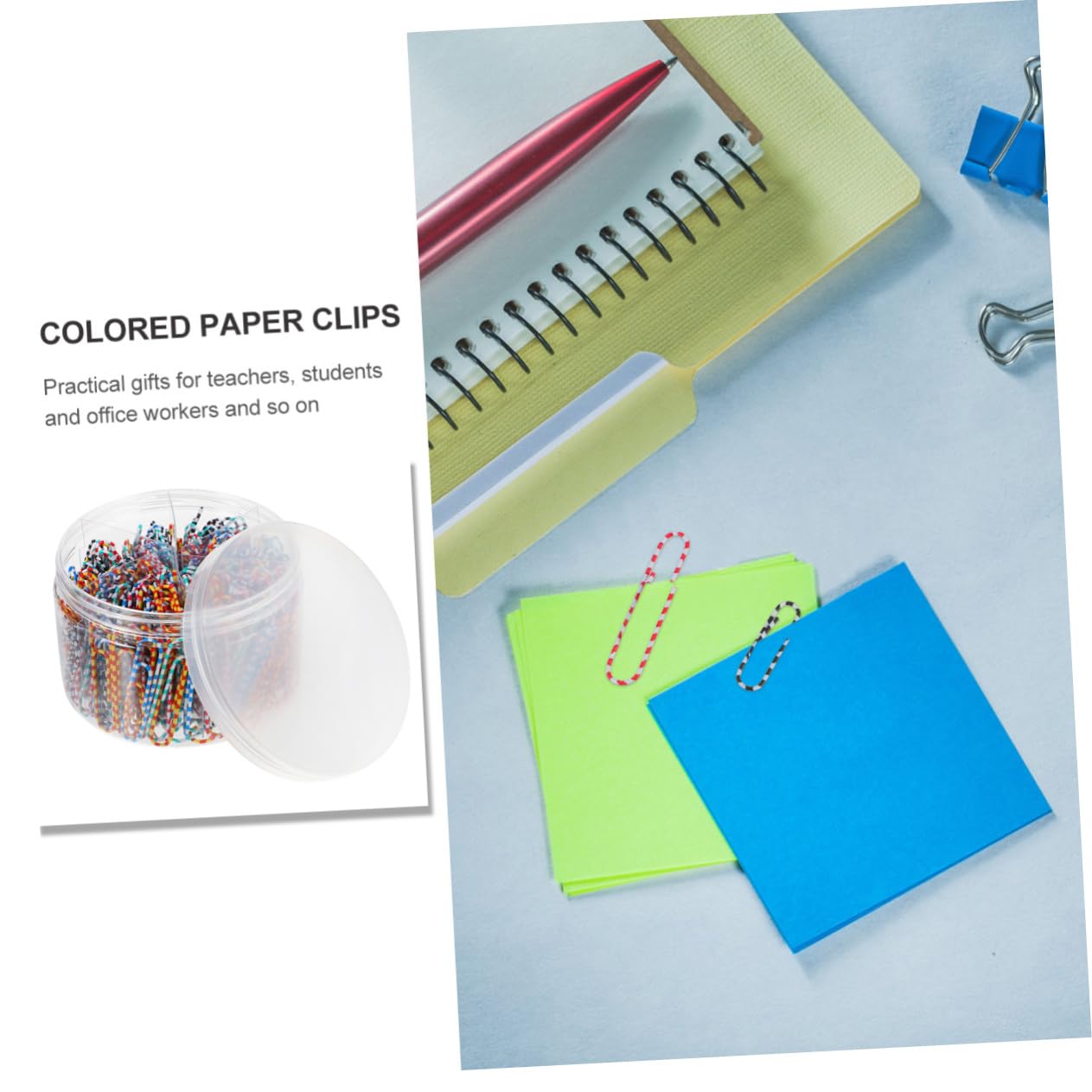3 Set Graffetta Per Fogli Taccuino Clip Morsetti Piccolo Fermagli Per Graffette Carta Graffette Grandi Graffette Ideali Forniture Per Ufficio Metallo Colorful 450 Pezzi*3