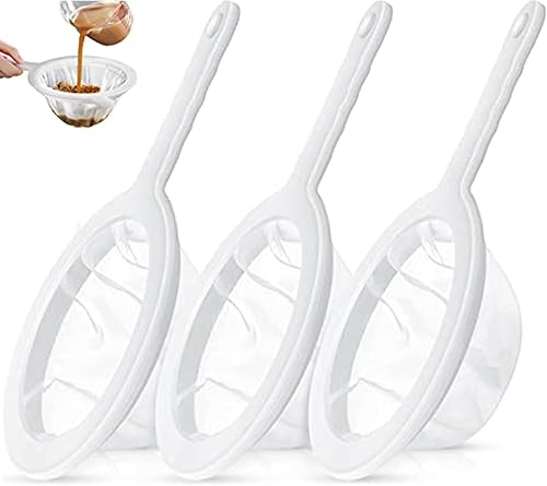 3 coladores de malla fina para cocina, malla 100200300, malla de nailon ultrafino, colador de malla de alimentos, colador de plástico, cuchara de