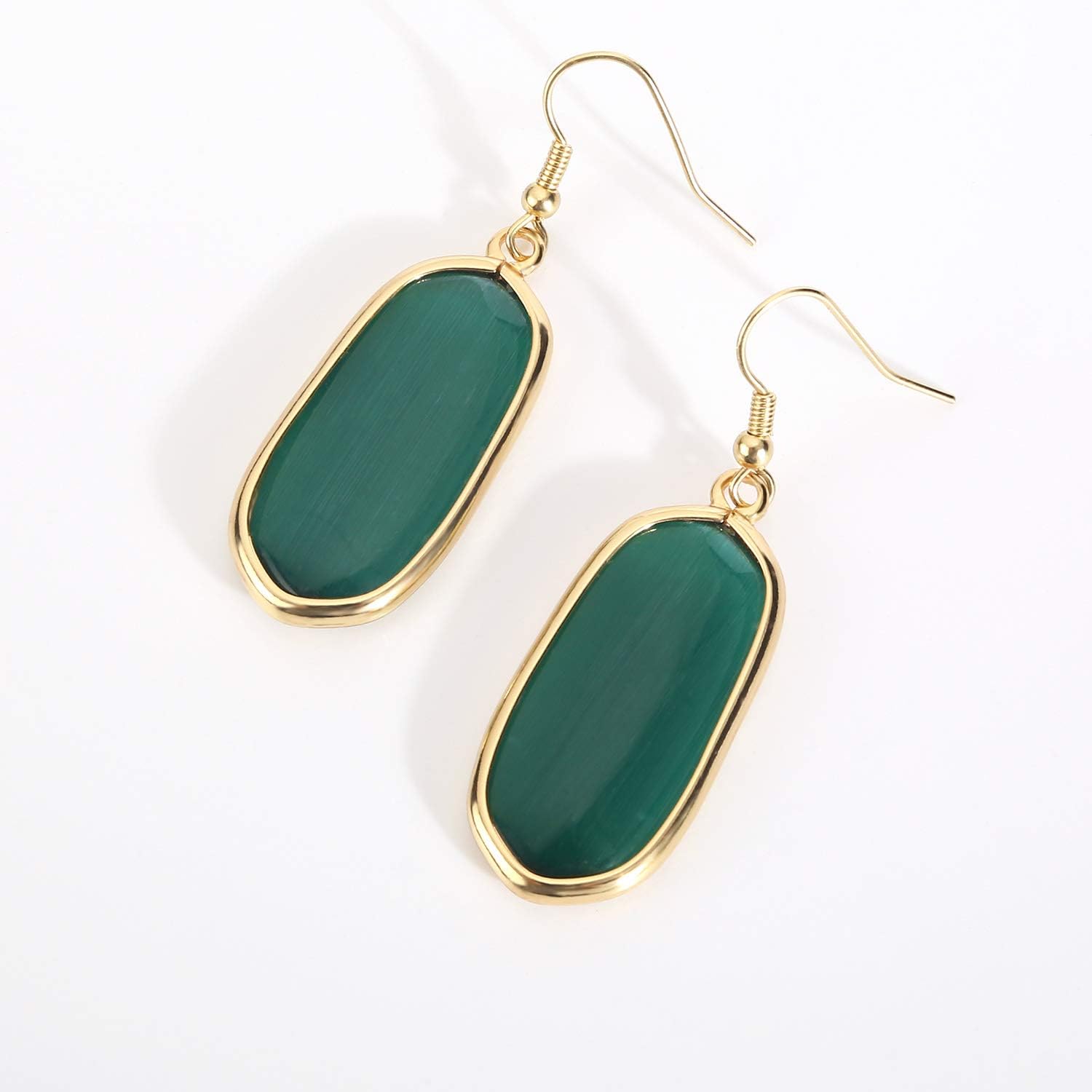 Natural Crystal Healing Stone Drop Dangle Earrings for Women - Image 5
