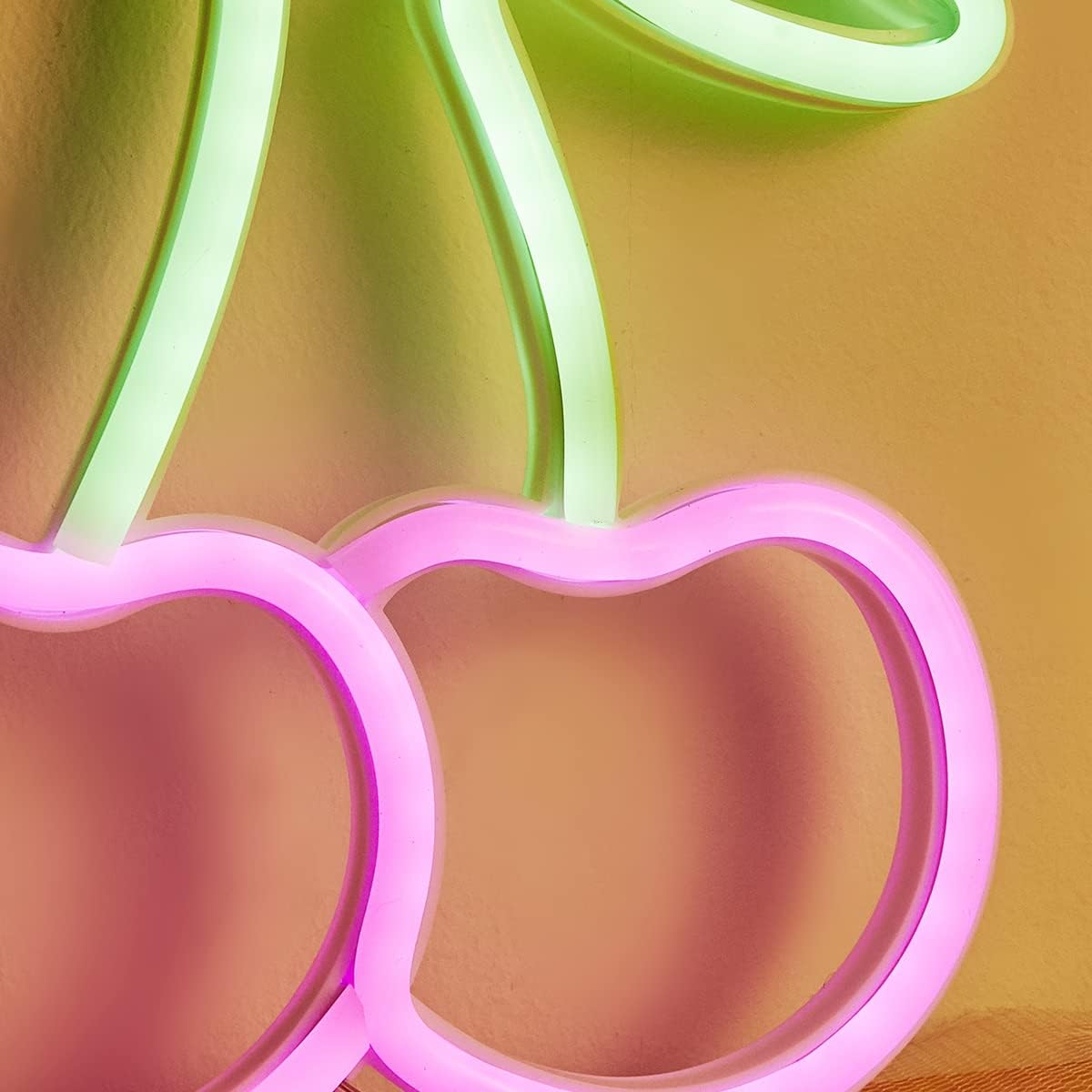 Pink LED Neon Cherry Cute Neon Sign, USB or battery Powered Neon Signs Night Light, 3D Wall Art & Game room Bedroom Living Room Decor lamp Holiday Gift for Children Kids Girls (Pink) image 5
