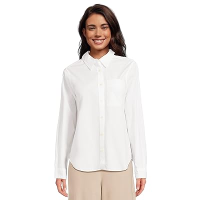 L.L.Bean Essential Cotton Poplin Shirt Long Sleeve Women