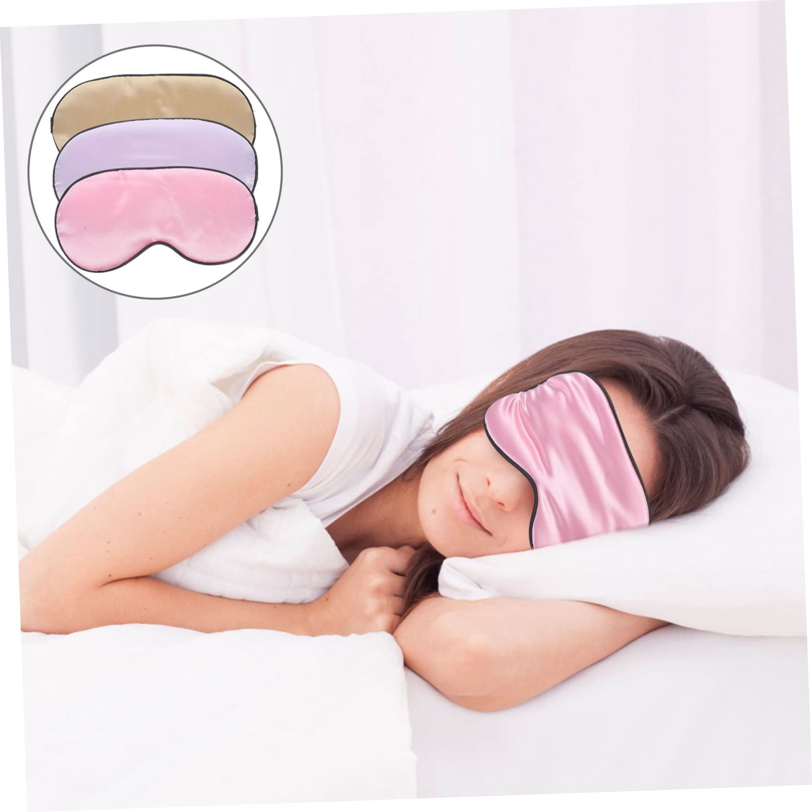 GLEAVI 12stücke Tragbare Schlafmasken Aus Seide Leicht Und Lichtundurchlässig Für Reisen Hotels Hause Mit Elastischen Bändern Für Hohen Tragekomfort