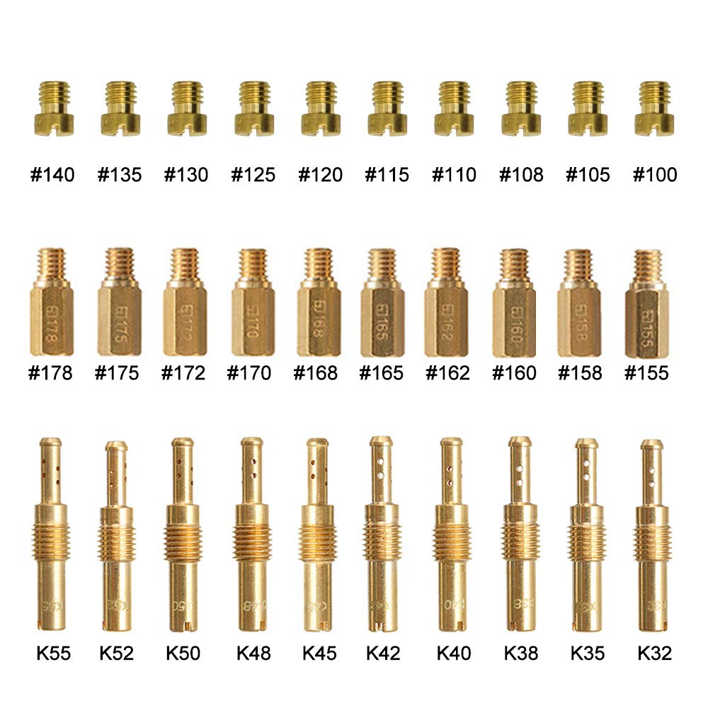 Buy 20 Pcs Carburetor Main Jets and 10 Pcs Slow Pilot Jets for Keihin