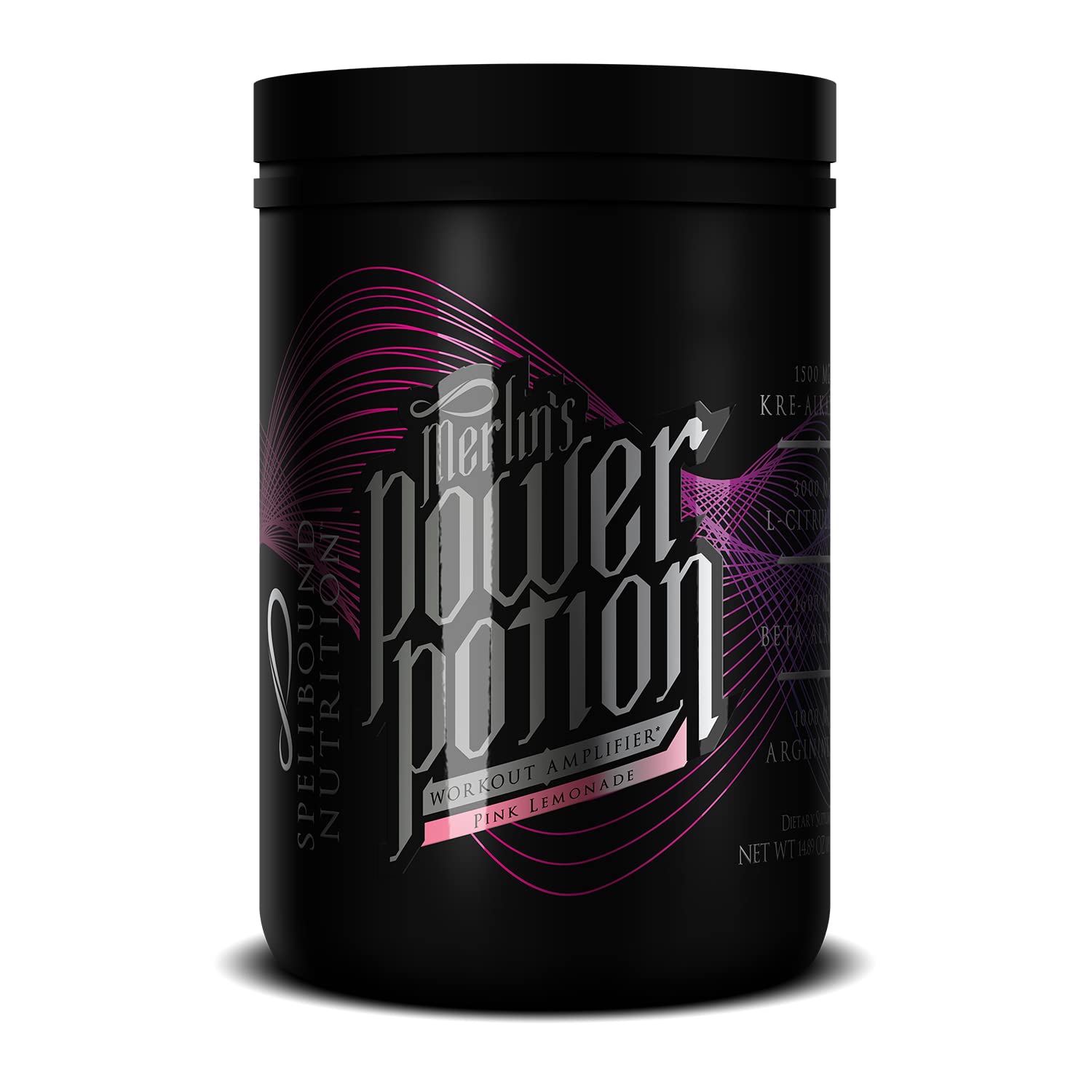 Spellbound Nutrition, Merlin’s Power Potion, Stim-Free Workout Amplifier, Increase Focus & Concentration, Reduce Exercise Induced Fatigue, Feed Muscle Cells (20 Servings, Pink Lemonade)