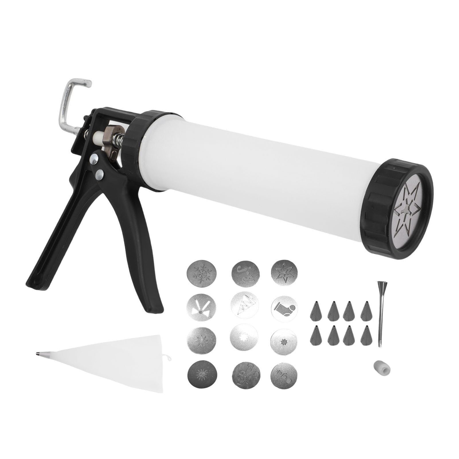 Machine à Churros, 1,5 L, Haute efficacité, Corps en Alliage D'aluminium, Machine à Churros Multifonctionnelle avec Poche à Douille, Disques pour la Cuisson
