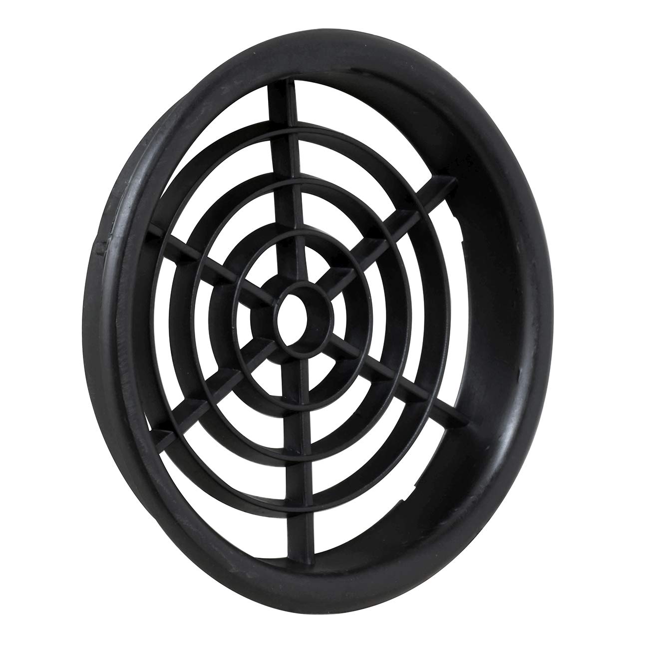 La Ventilazione Black T6n Ventilation Grille Round Abs Recessed Diameter 68 Mm