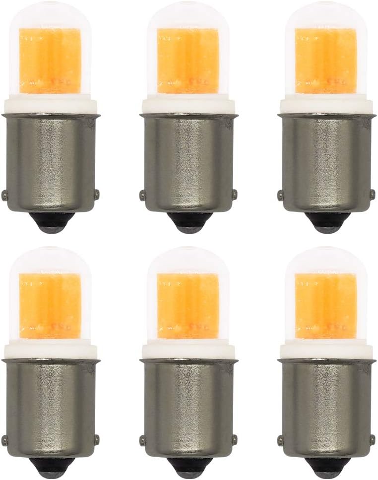 GRV BA15S 1156 1141 1003 LED Bulb 2W COB 1511 SMD with Glass Cover DC 12V 20W Halogen Bulbs Replacement Bulbs Warm White Pack of 6 GRV BA15S 1156 1141 1003 LED Bulb 2W COB 1511 SMD with Glass Cover DC 12V 20W Halogen Bulbs Replacement Bulbs Warm White Pack of 6