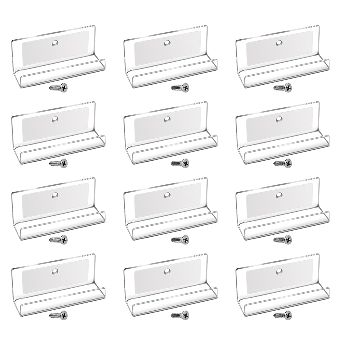 Onchdbfhuu Vinyl Record Holder 12-Pack Wall Mount Shelf Display Racks for LP for Album Covers CD Book Pictures Frames
