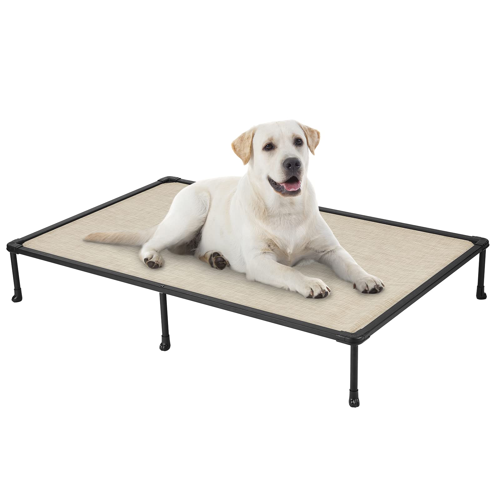 Veehoo Large Elevated Dog Bed Chewproof Cooling Raised Dog Cots Beds