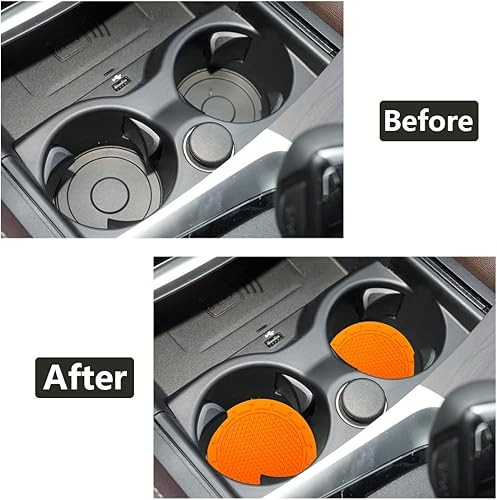 Miniatura 4 de Portavasos para automóvil, paquete de 4 posavasos de PVC de 2.75 pulgadas de diámetro, antideslizantes, universales, duraderos, adecuados para la