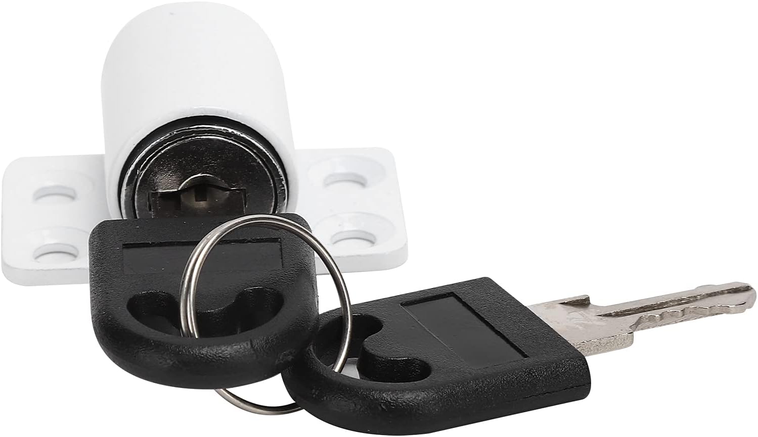 Respicefinem 3Ring White Safety Lock Sliding Window Anti Theft Buckle for Plastic Steel Window Ideal for Home Used for Ventilation and Anti Theft to Prevent Children from Falling