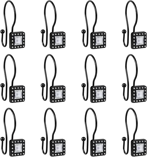 Miniatura 4 de Ganchos de ducha, anillos de cortina de ducha dobles para baño, ganchos de cortina de ducha resistentes a la corrosión para cortina de ducha o