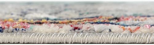 Miniatura 5 de Unique Loom Ariel Collection - Alfombra de área con diseño de pez dorado (7 pies 1 pulgada, redonda, multicolor)