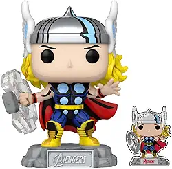 Funko Pop! & Pin: The Avengers: Earth's Mightiest Heroes - 60th Anniversary, Thor with Pin, Amazon Exclusive 1190