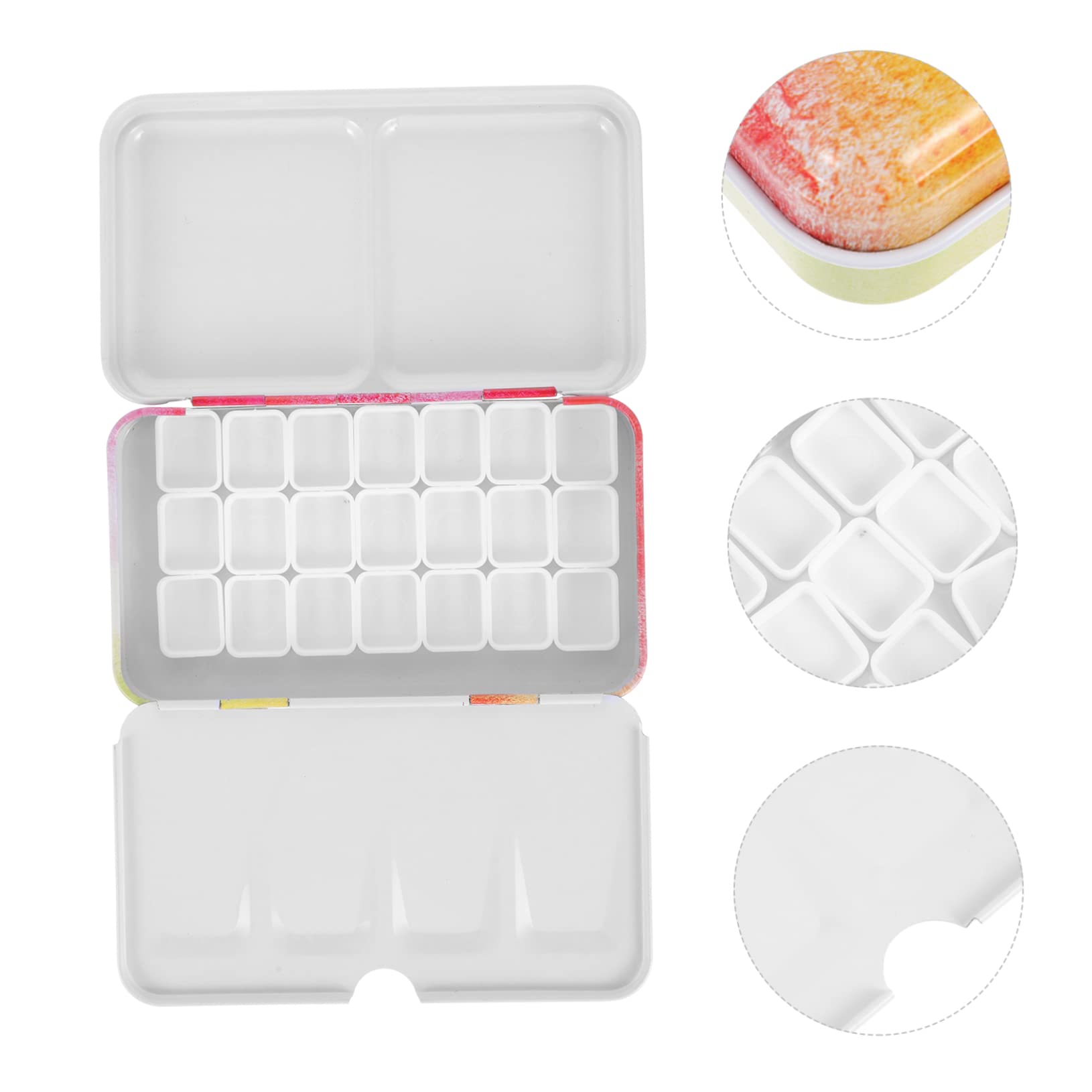 2ensembles Palette De Peinture Vierge avec Compartiments Ensemble De Boîte De Rangement pour Peinture Aquarelle Et Huile pour Artistes Déplacement Et Créatifs