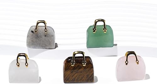 Miniatura 3 de Pingyongchang Colgantes de piedra natural decorados Bolsos de mujer Forma única Adornos de piedra de cristal DIY fabricación de joyas collar