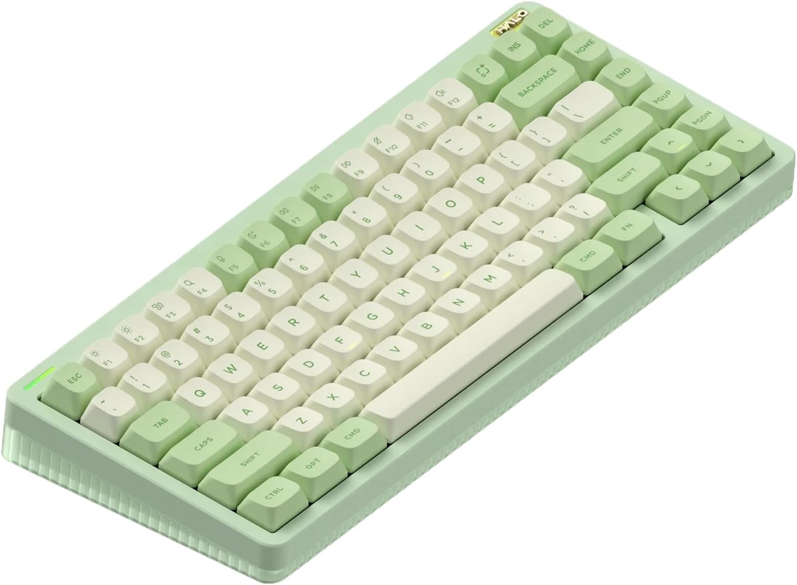 nuphy Halo75 V2 Mechancial Gaming Kyeboard,75% Wireless Hot Swappable Bluetooth Keyboard,83 Kyes RGB Backlit Keyboard,Support Bluetooth/2.4GHz/USB-C (Green, Raspberry (46gf))