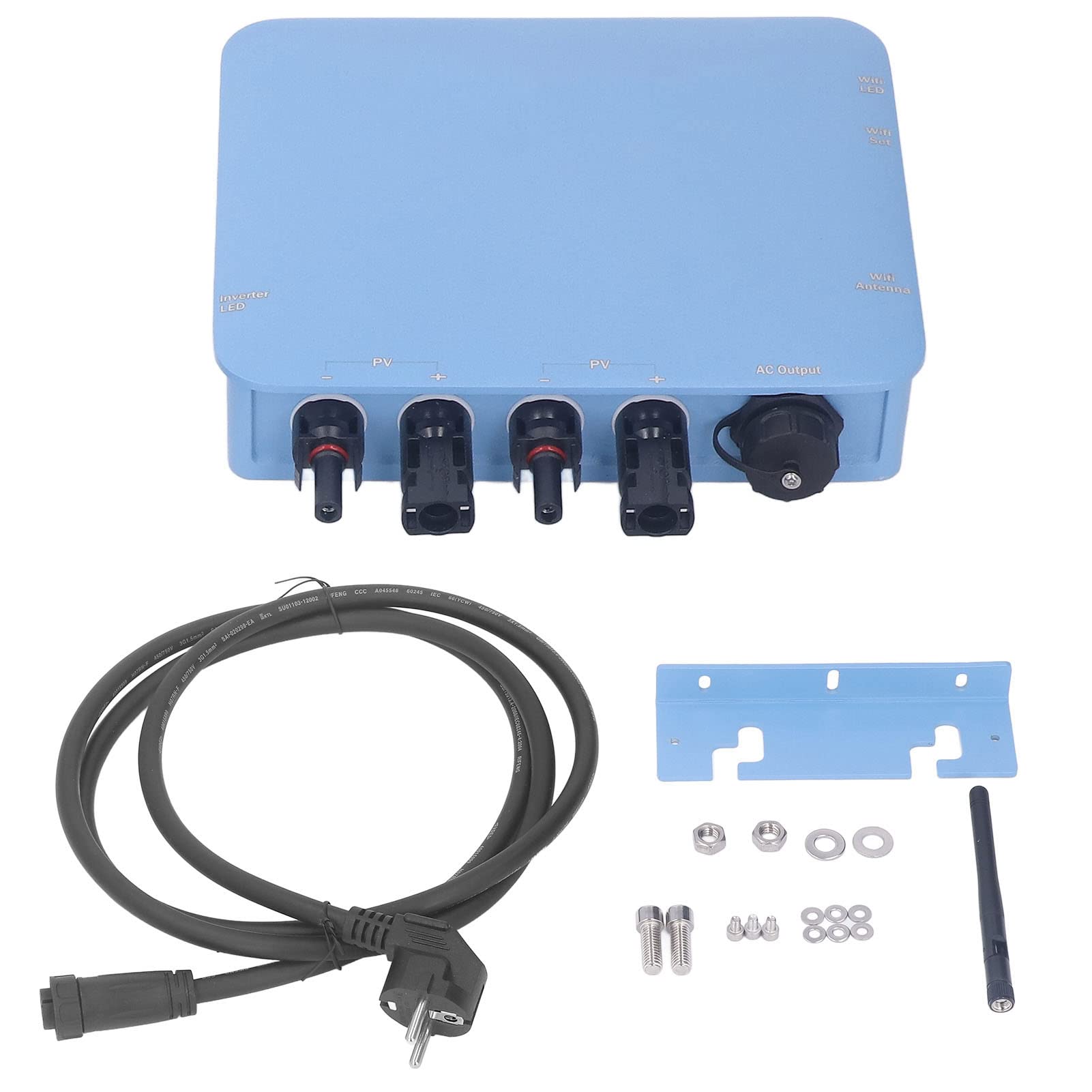 Micro Onduleur Solaire, Micro Onduleur Connecté au Réseau EU Plug 120V 230V Haute Efficacité de Travail Installation Facile Alliage d'Aluminium pour l'Industrie des Communications (600W)