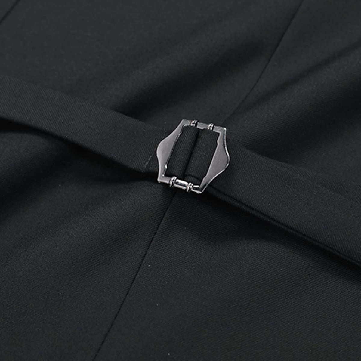 Allthemen Chaleco de Hombre Chaleco de Vestido Doble Botonadura Chaleco de Hombre Western con Cuello Redondo para Negocios