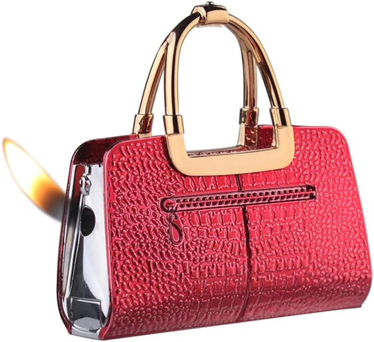 Miniatura 3 de Encendedor rojo de dibujos animados, diseño creativo y fresco, encendedor ajustable a prueba de viento, encendedor personalizado para regalos para