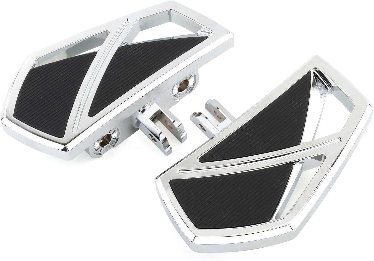 Motorcycle Floorboards Phantom Front Foot Pegs Footrest for Harley Softail 2018-2024 Fat Boy Street Bob Low Rider Sport Glide Slim Fatbob Breakout 114 (Black)