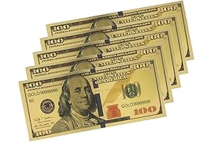Gold Hundred Dollar Bill 5 Pack