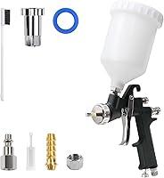 Vista 14 de HVLP - Pistola pulverizadora de pintura de aire, alimentación de sifón, capacidad de 1000 CC, con boquilla de 0.06 pulgadas, pistolas